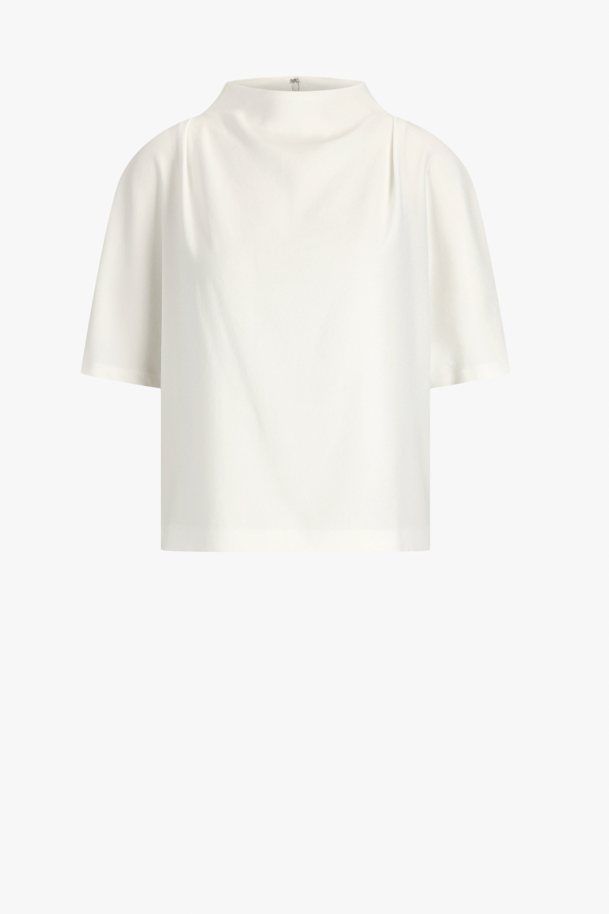 Bluse Funnel Neck in Off White Vince