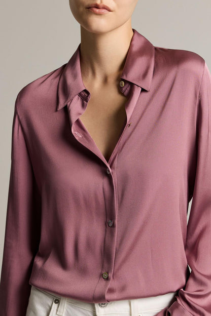 Bluse Slim Fit in Dusty Peony Vince