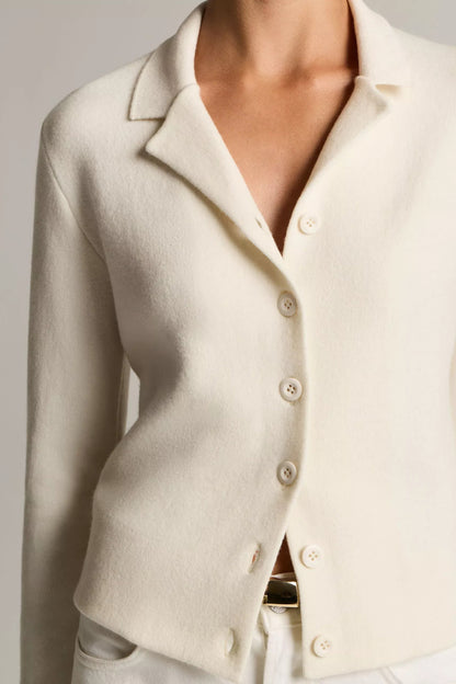 Cardigan Notch in Off White Vince