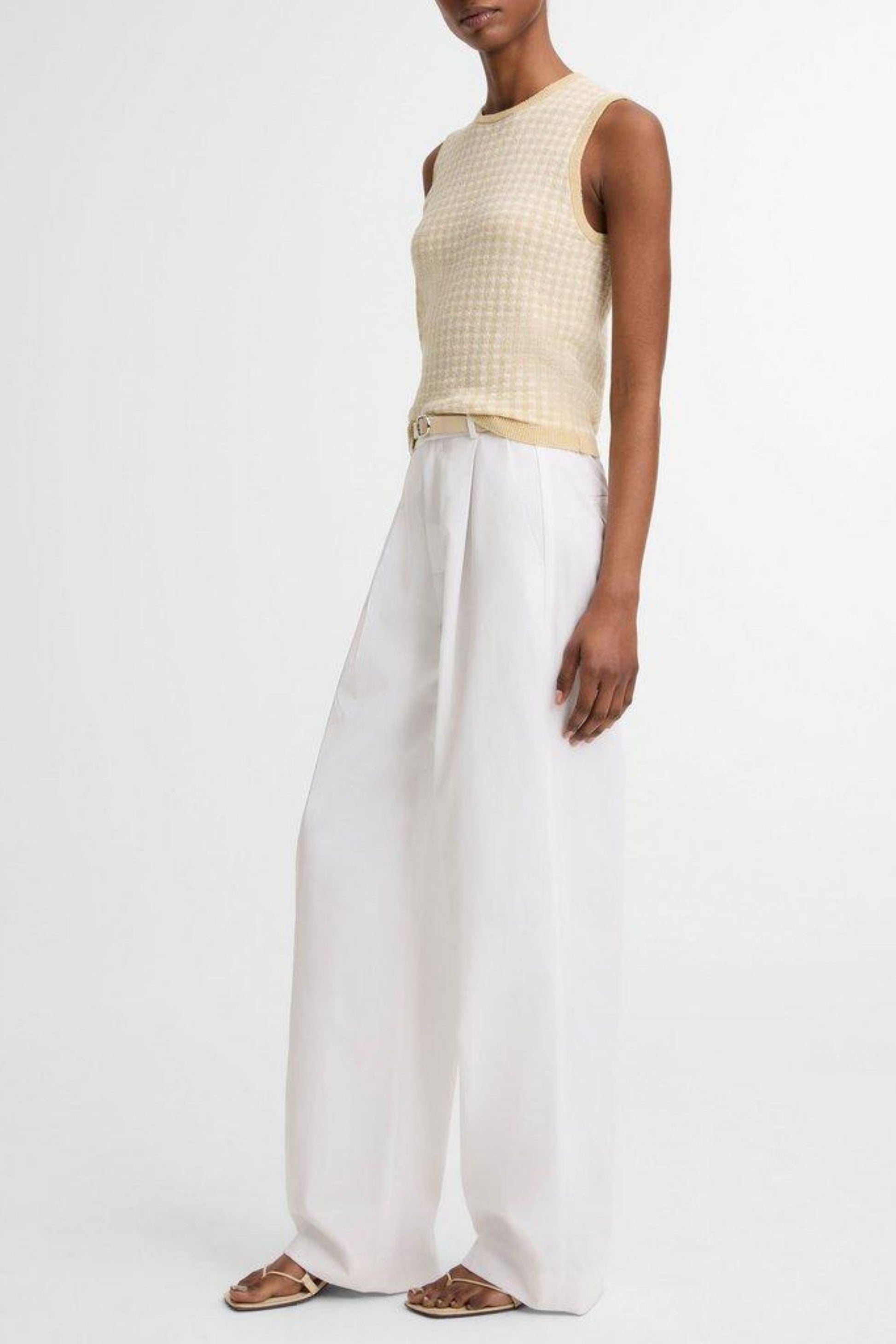 Pantaloni Camille in Optic WhiteVince - Anita Hass