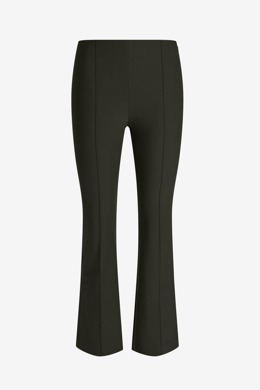 Niki Crop Flare Pants in Deep Forest