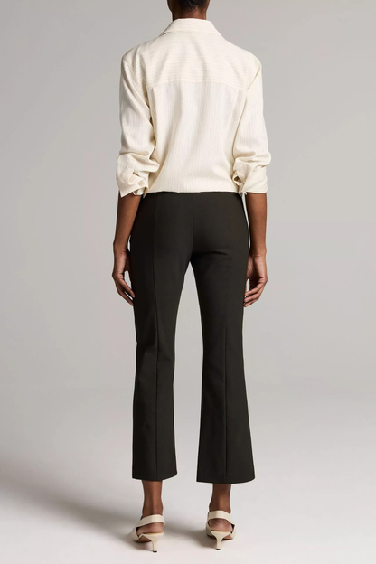 Hose Niki Crop Flare in Deep Forest Vince