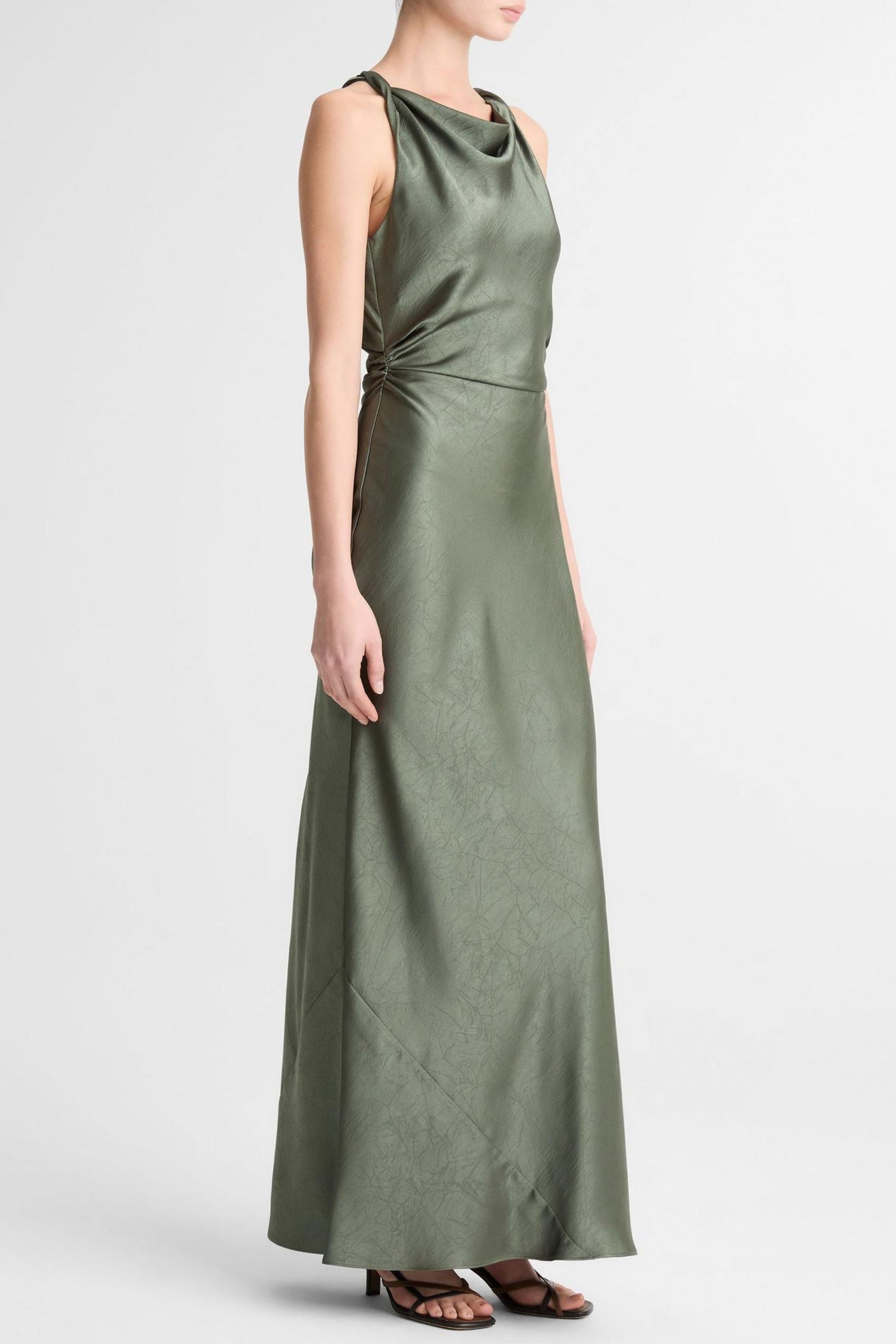 Kleid Twist Shoulder in Pine Grove Vince