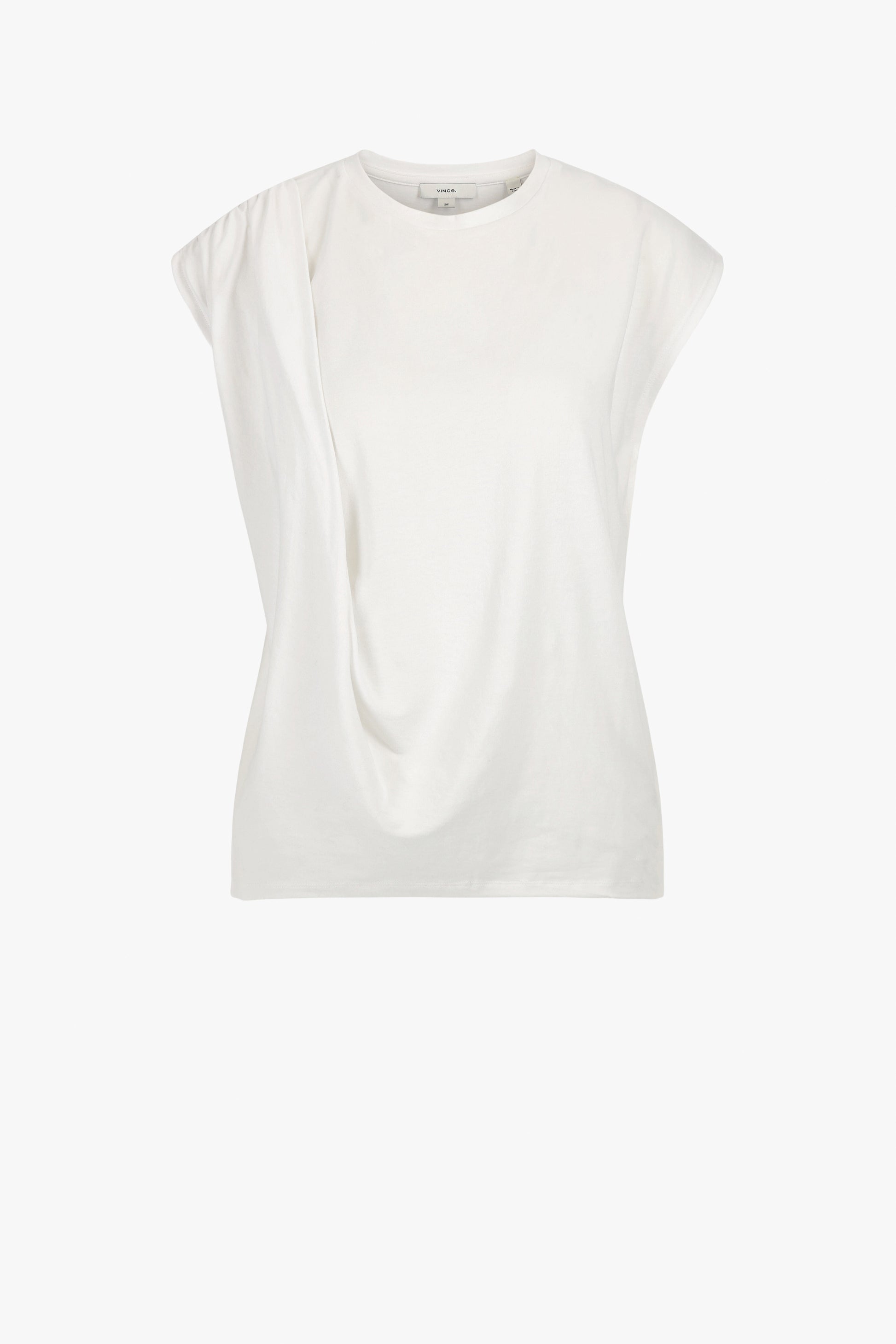 Top Relaxed Drape in Optic White Vince