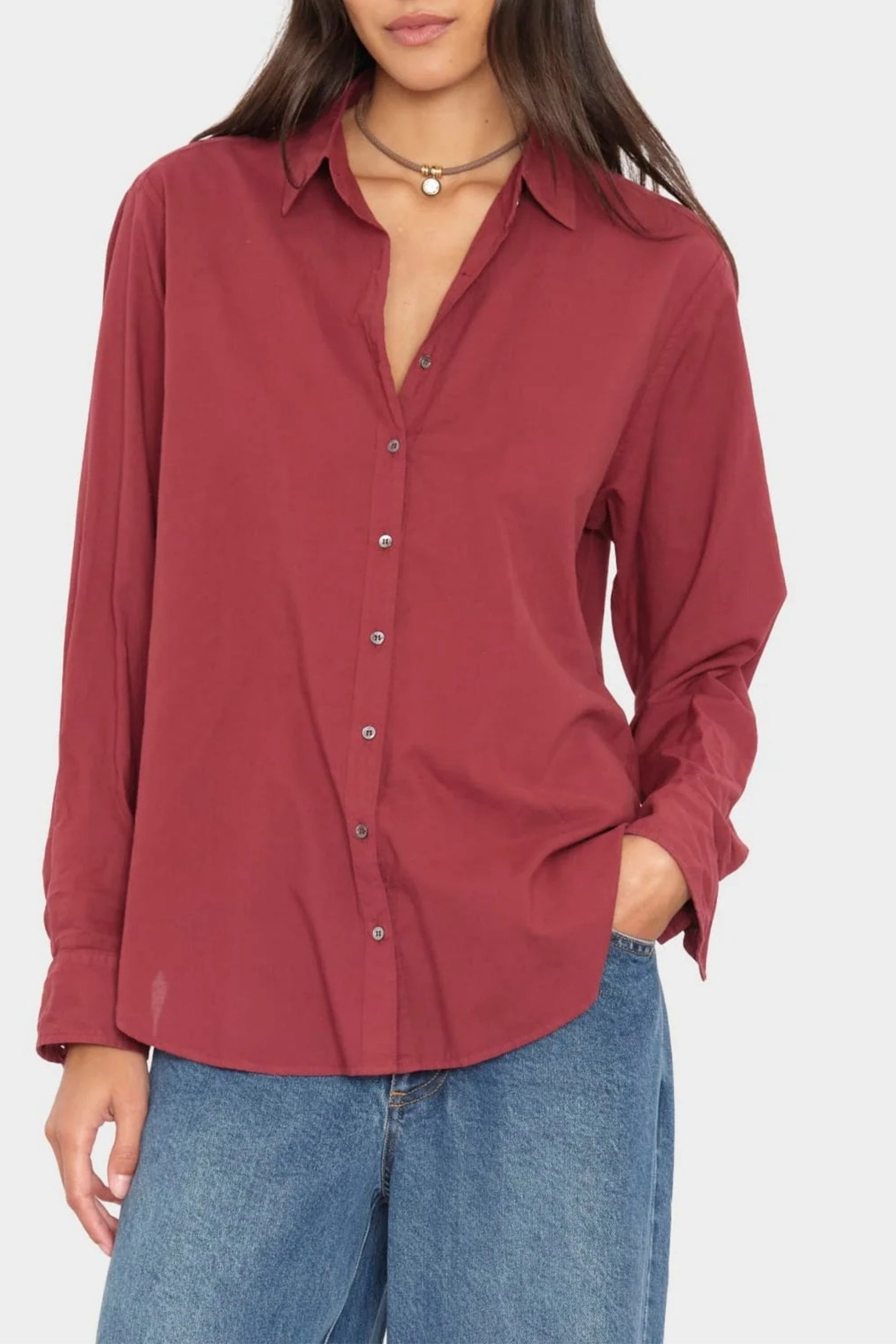 Bluse Beau in Bordeaux Xírena