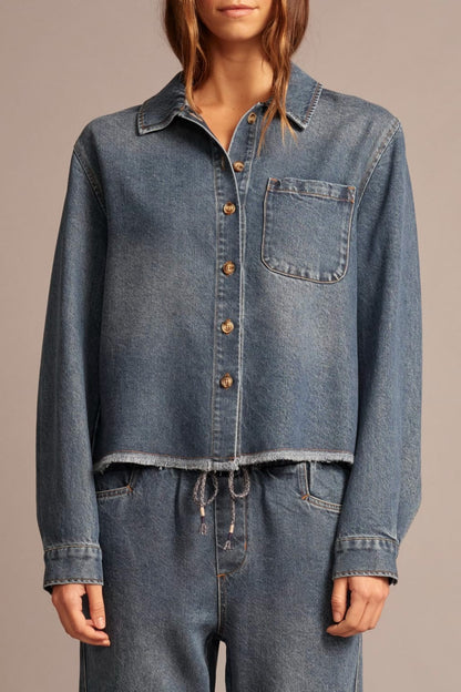Jeansbluse Ben in Meridian Blue Xírena