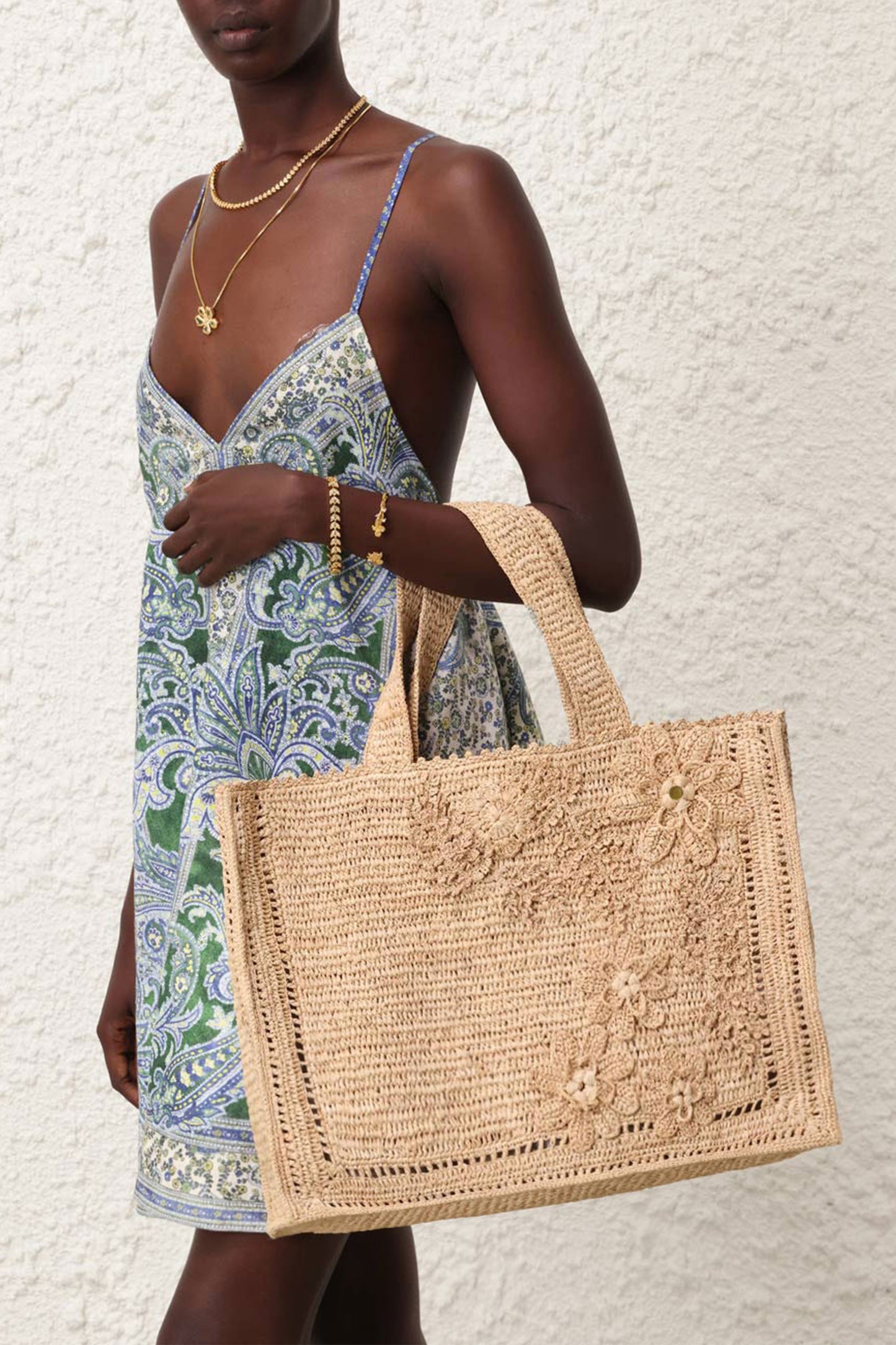 Tasche Raffia Floral in NaturalZimmermann - Anita Hass