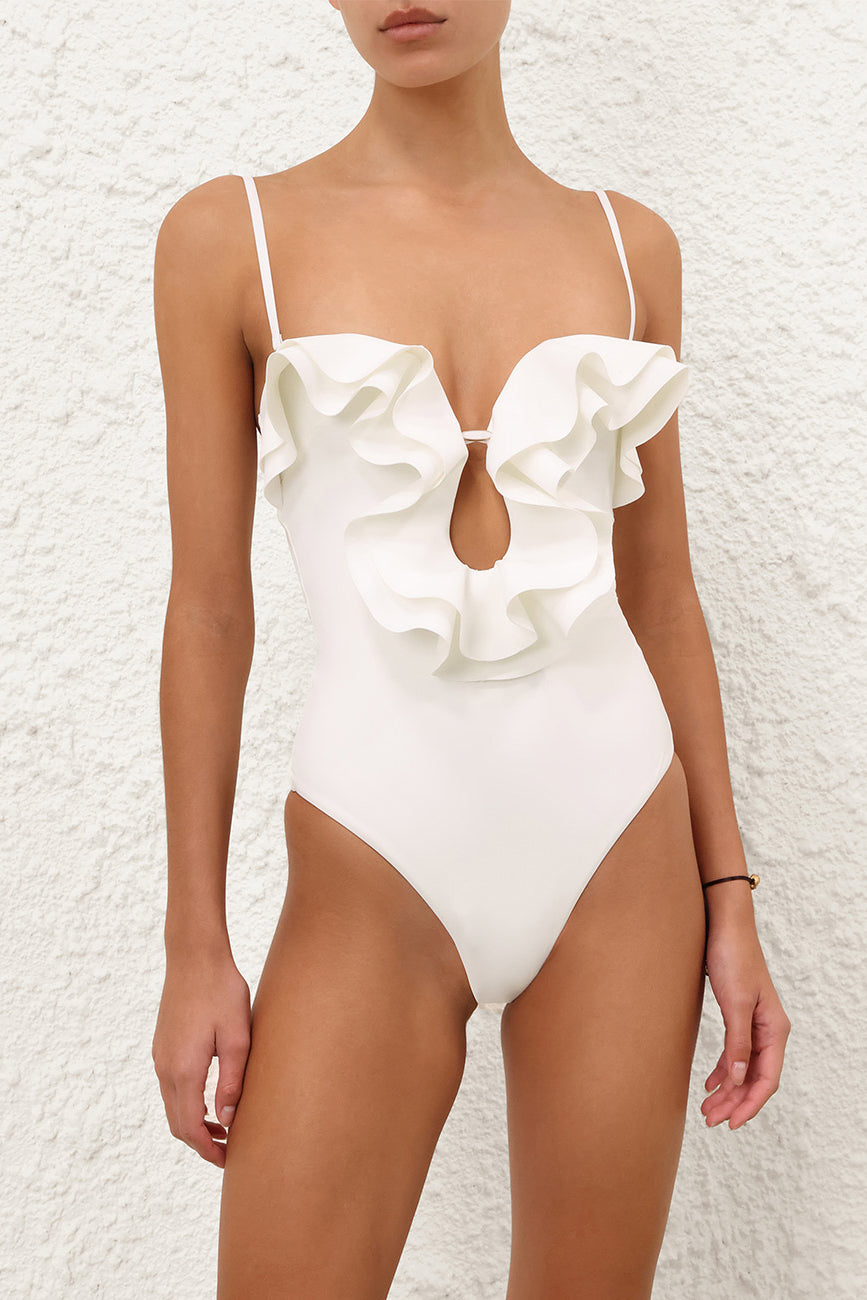 Solstice Plunge Swimsuit in Ivory