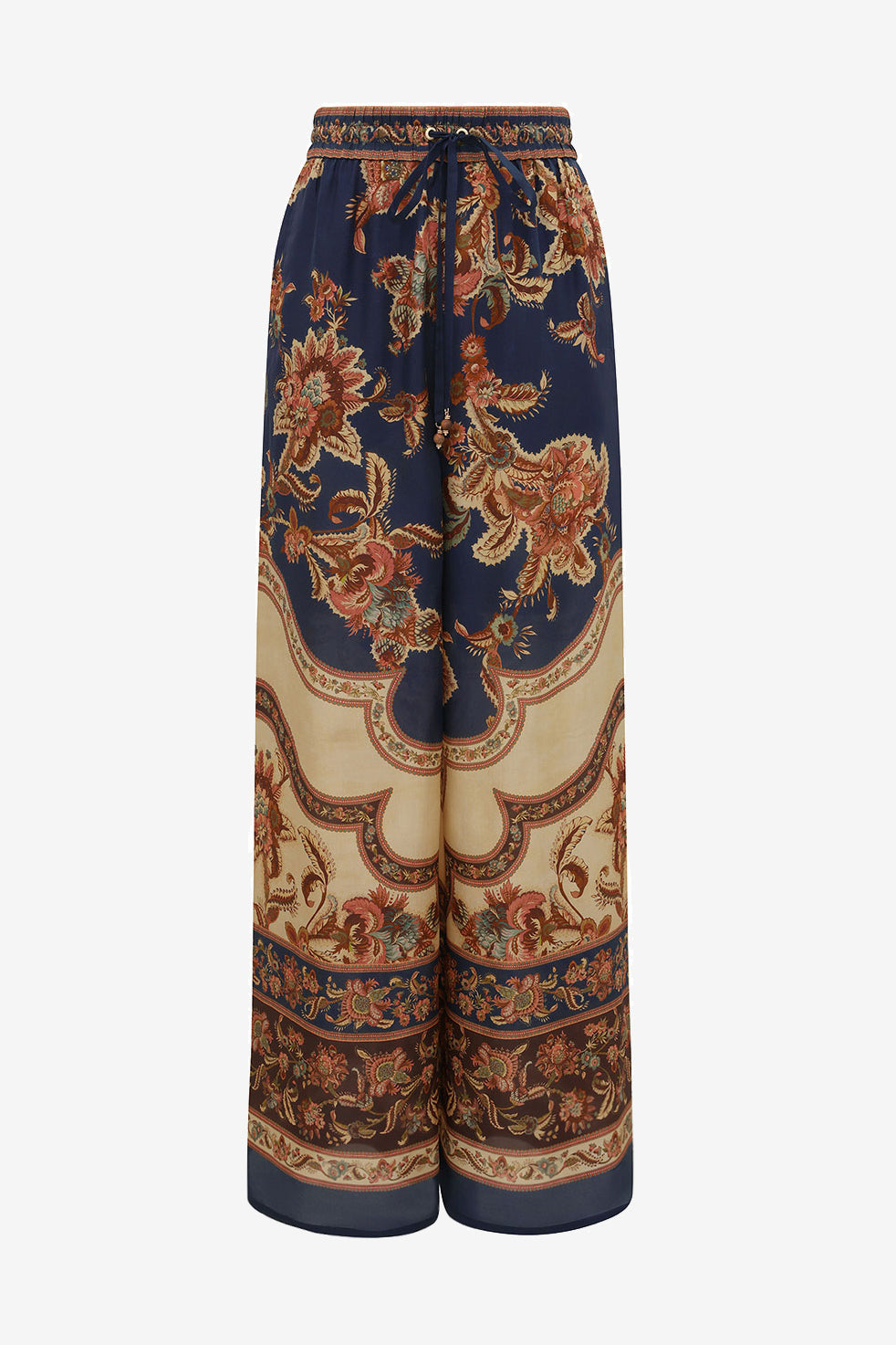 Aster Pants in Navy Jacobean