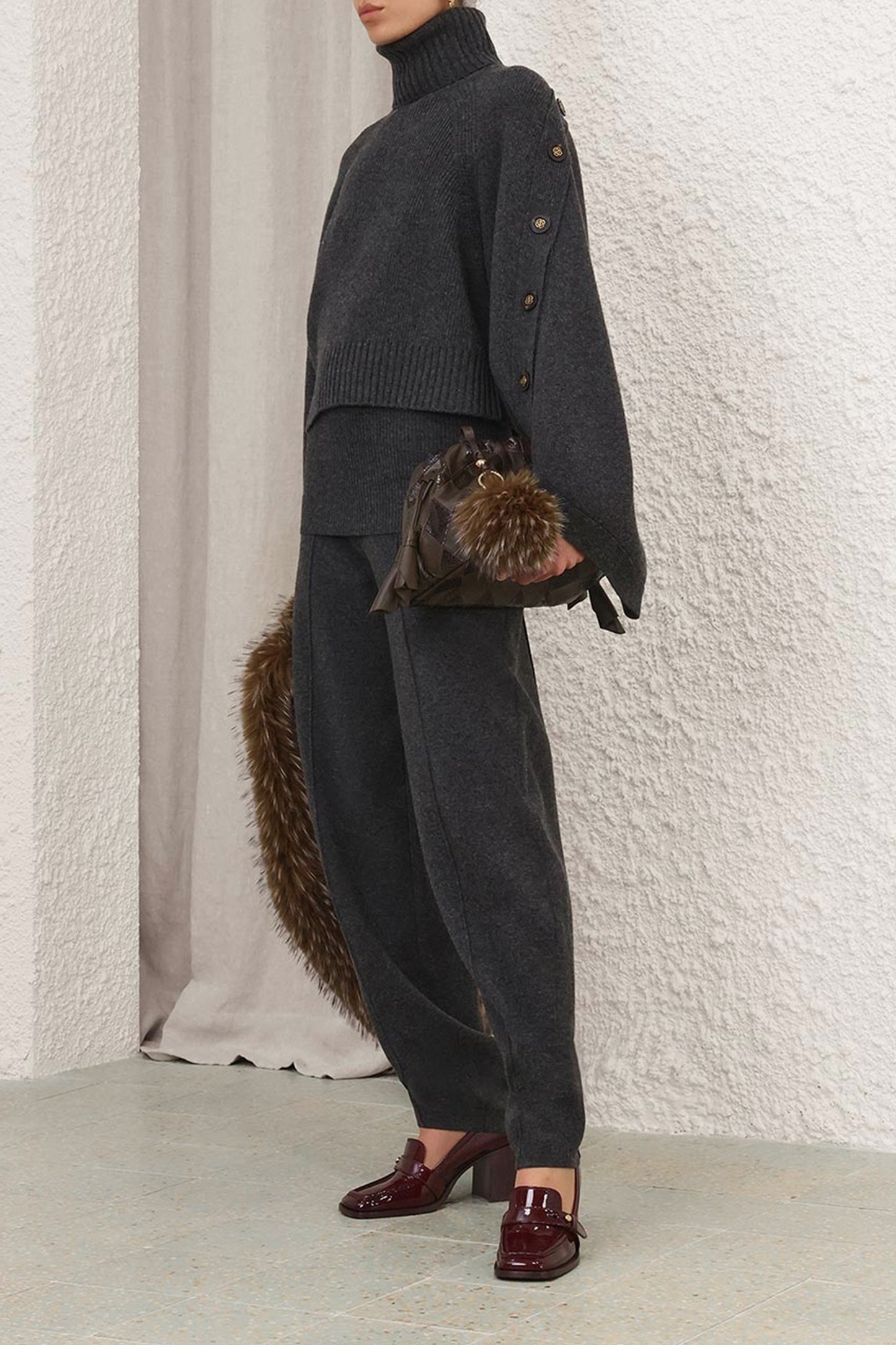 Valiant Barrel Pants in Graphite