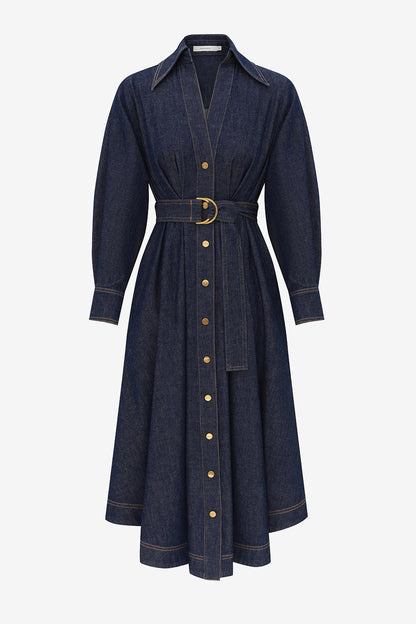 Denim Dress in Harbor Blue