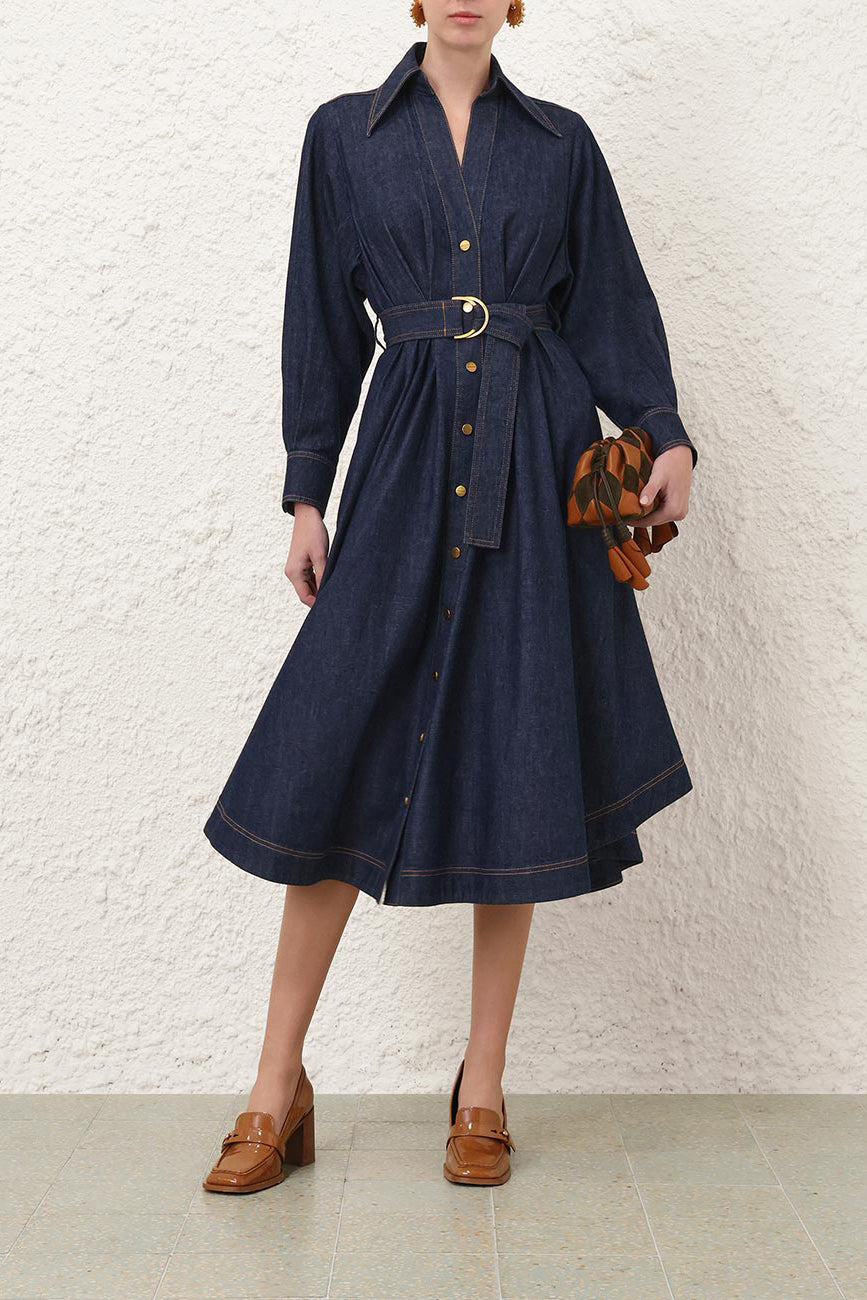 Denim Dress in Harbor Blue