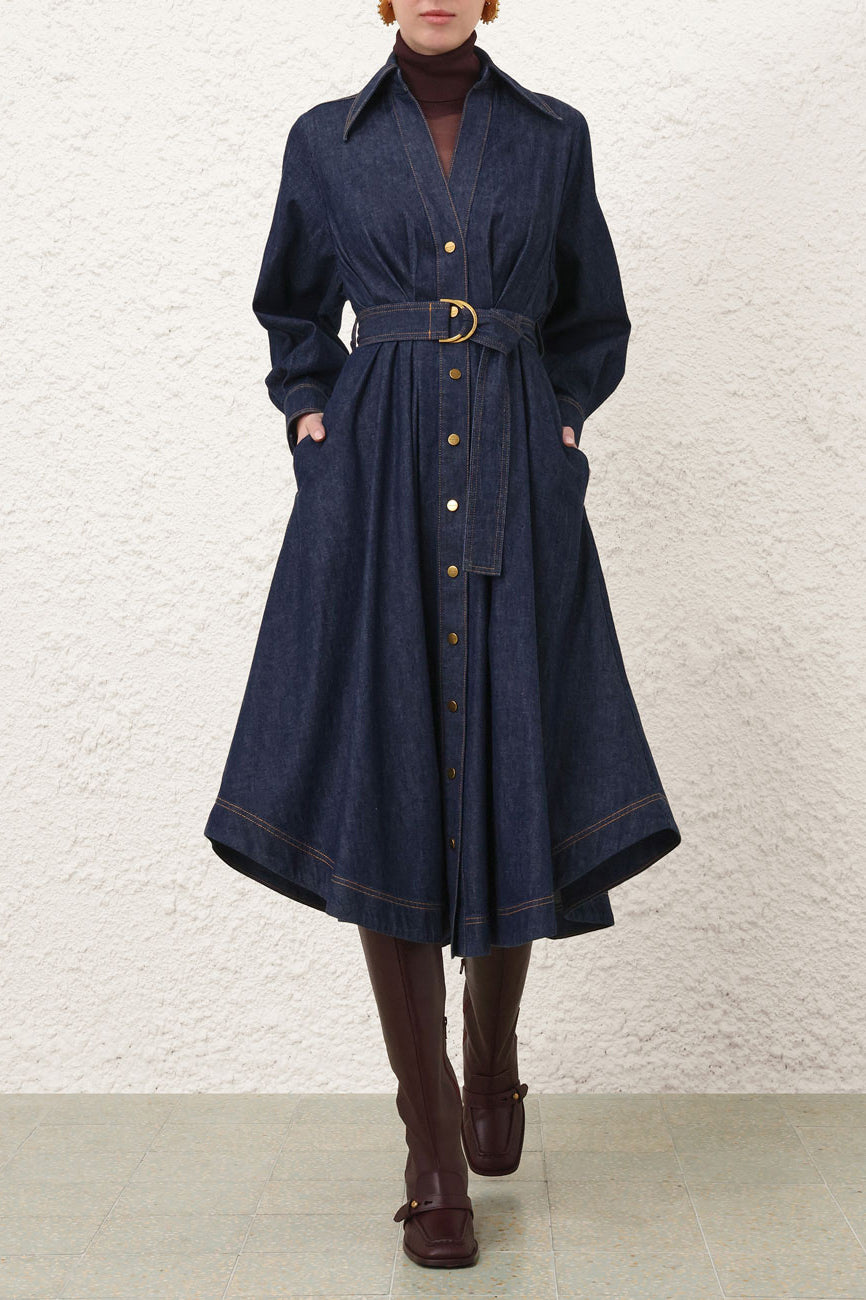 Denim Dress in Harbor Blue