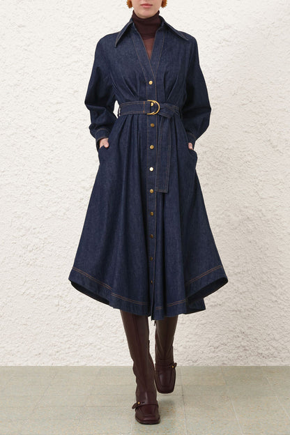 Denim Dress in Harbor Blue