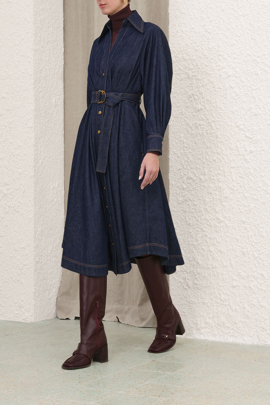 Denim Dress in Harbor Blue