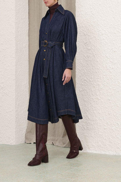 Denim Dress in Harbor Blue