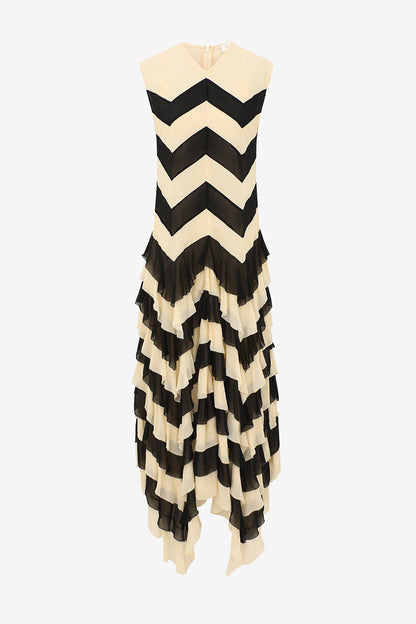 Robe « Ascent Layered » en noir/crème