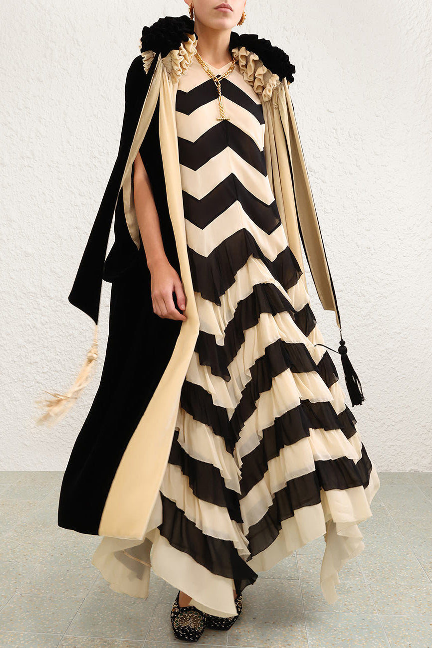 Robe « Ascent Layered » en noir/crème