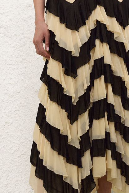 Robe « Ascent Layered » en noir/crème