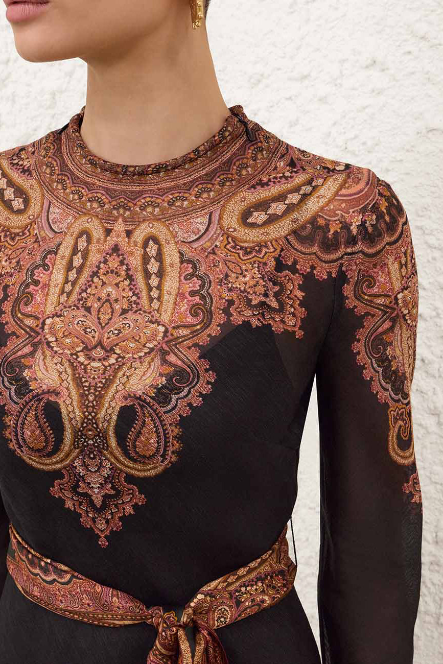 Kleid Ascent Sheath in Rose Paisley Zimmermann