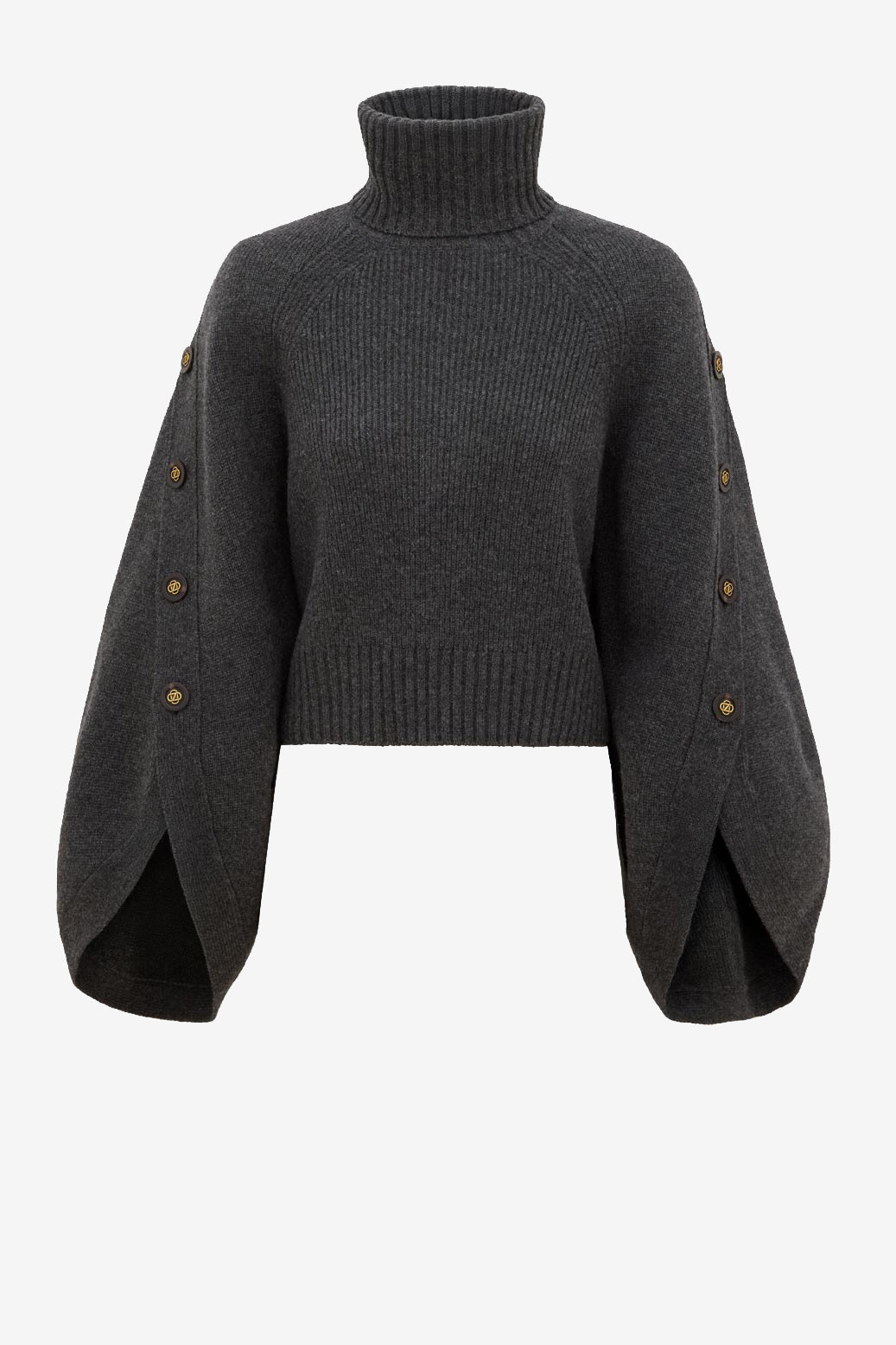 Pull Valiant Buttoned, couleur graphite