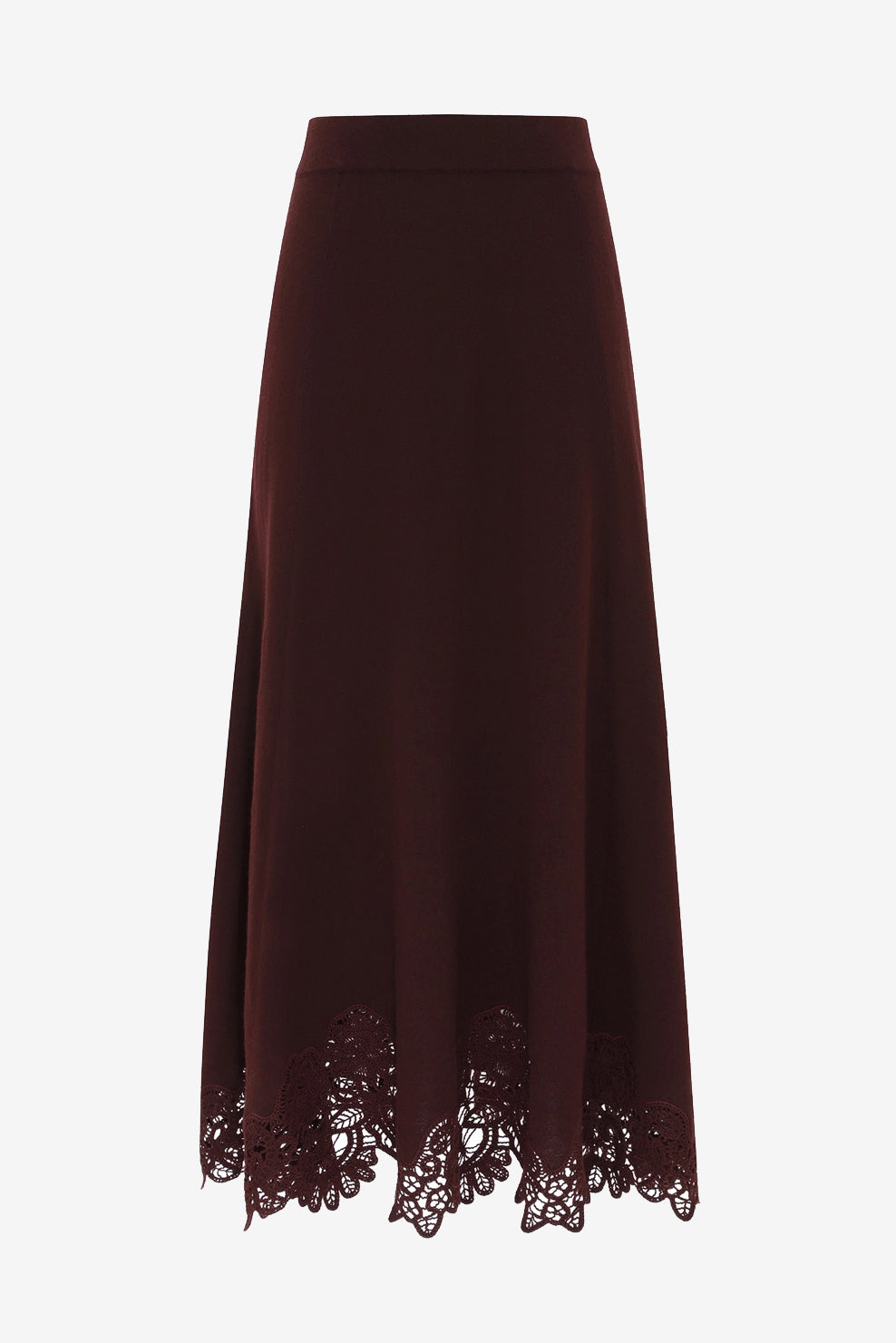 Valiant Lace Skirt in Mahogany