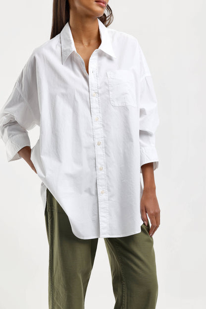 Bluse Drop Neck Oxford in WeißR13 - Anita Hass