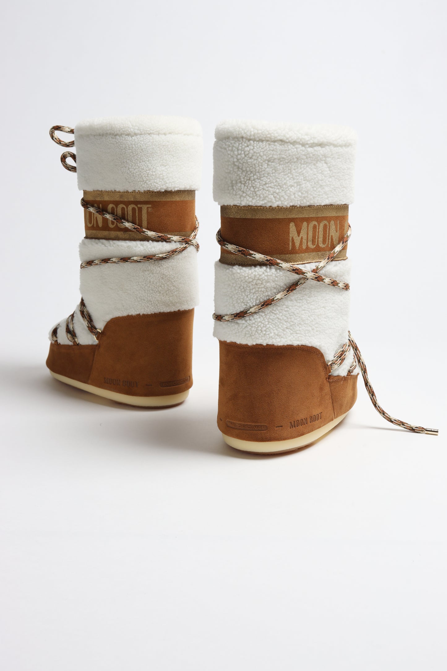 Moon Boots Icon Shearling in Whiskey/Off-WhiteMoon Boot - Anita Hass