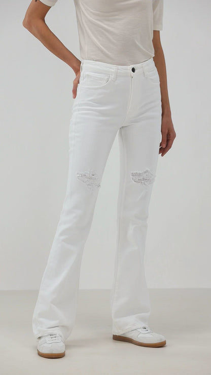 Jeans Farrah in Optic White