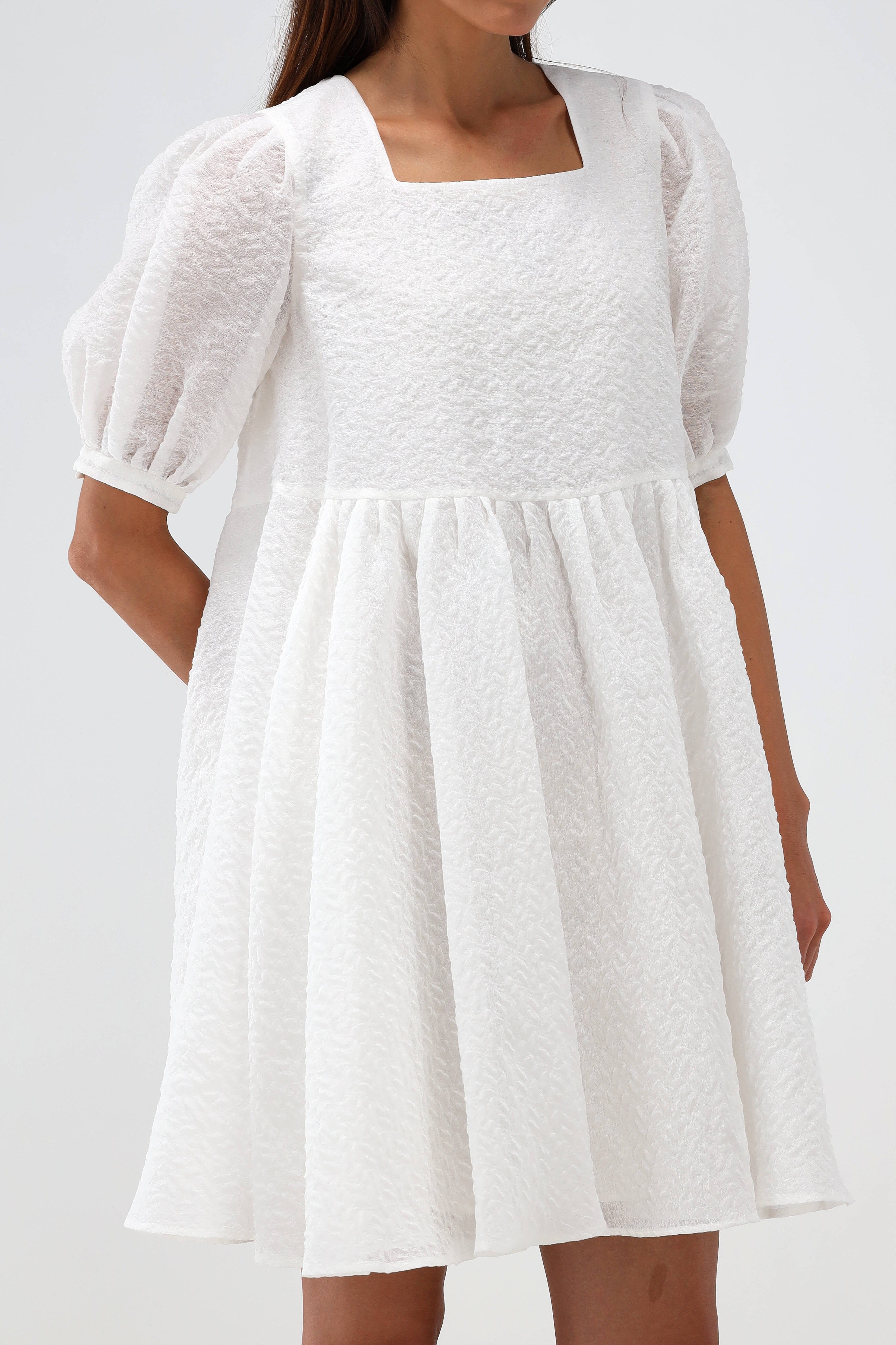 Dress Eemnes Jaquard in white – anitahass.com