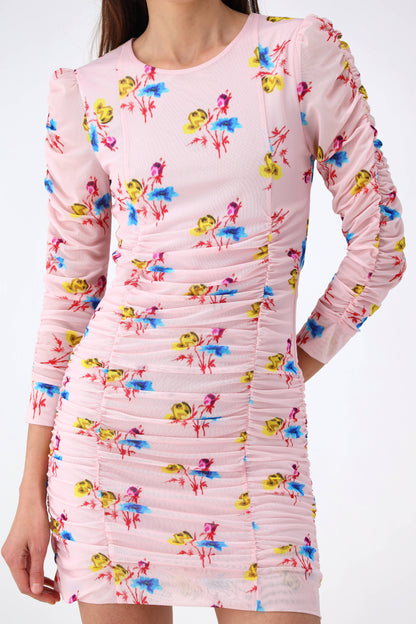 Kleid Printed Mesh in Floral Light LilacGanni - Anita Hass