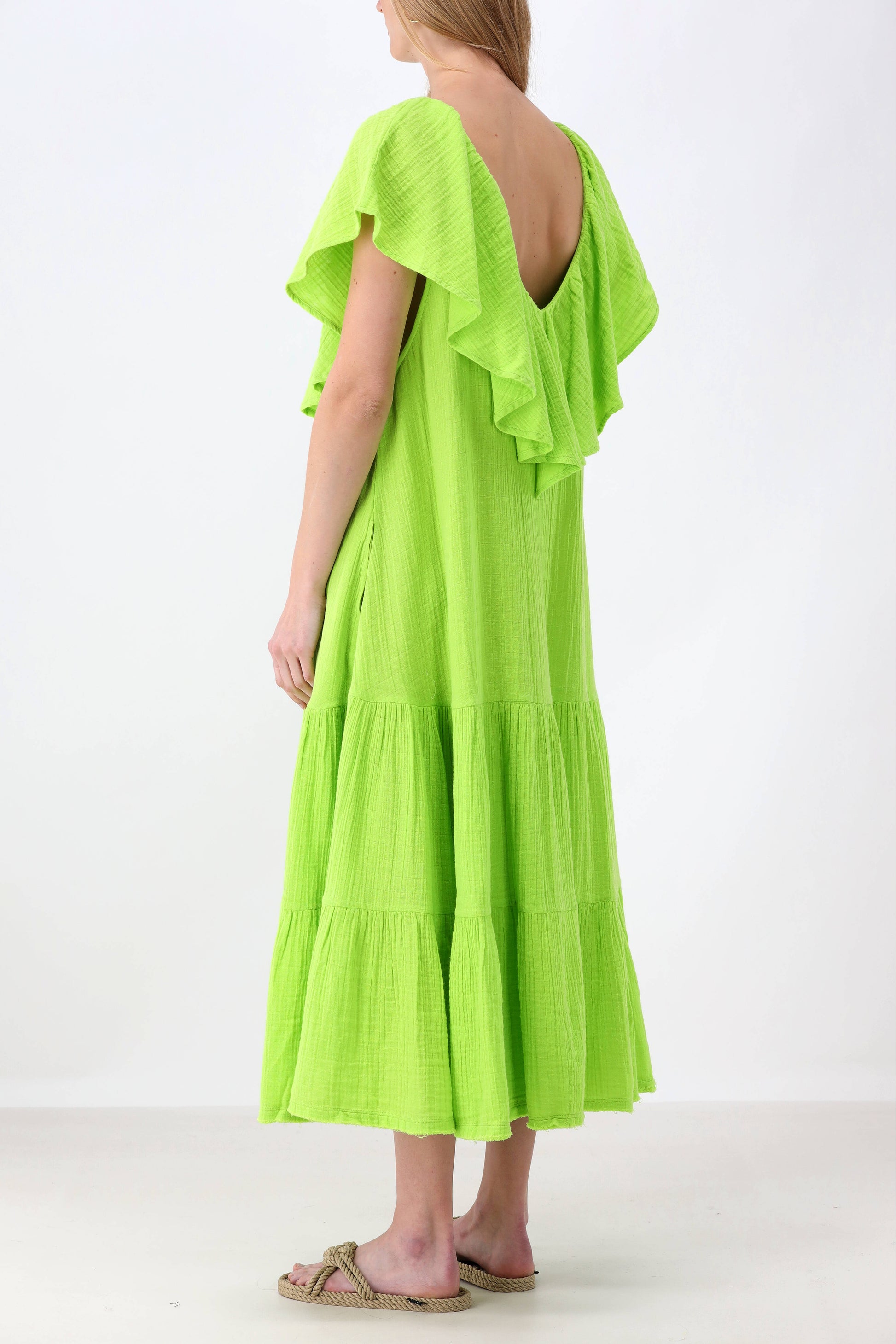 Kleid Elisabet Ruffle in Neon LimeAnaak - Anita Hass