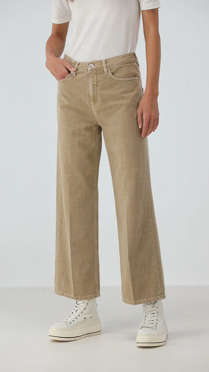 Pants Palazzo Crop in Camel