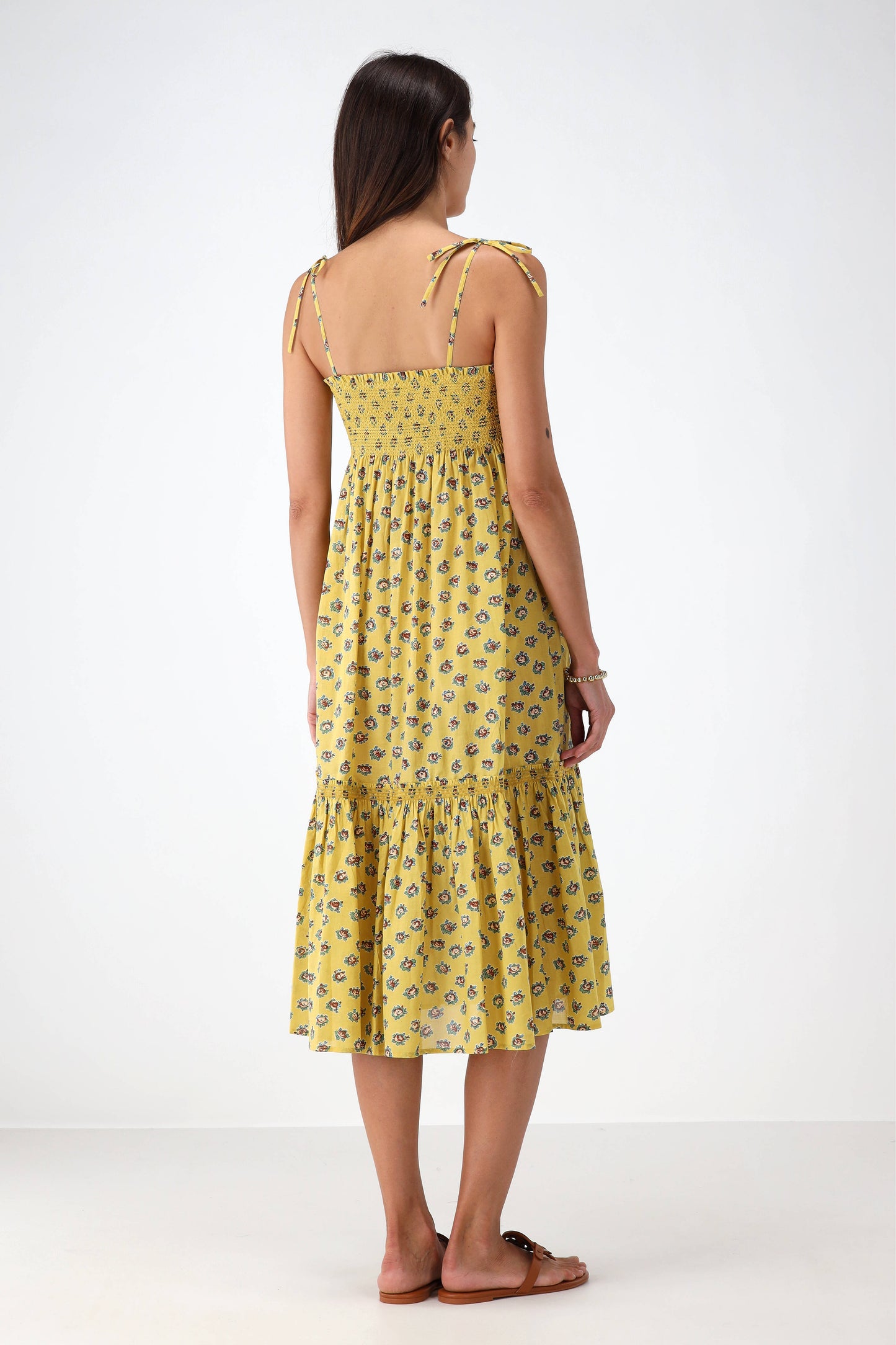 Kleid mit Print in Gelb GardenTory Burch - Anita Hass