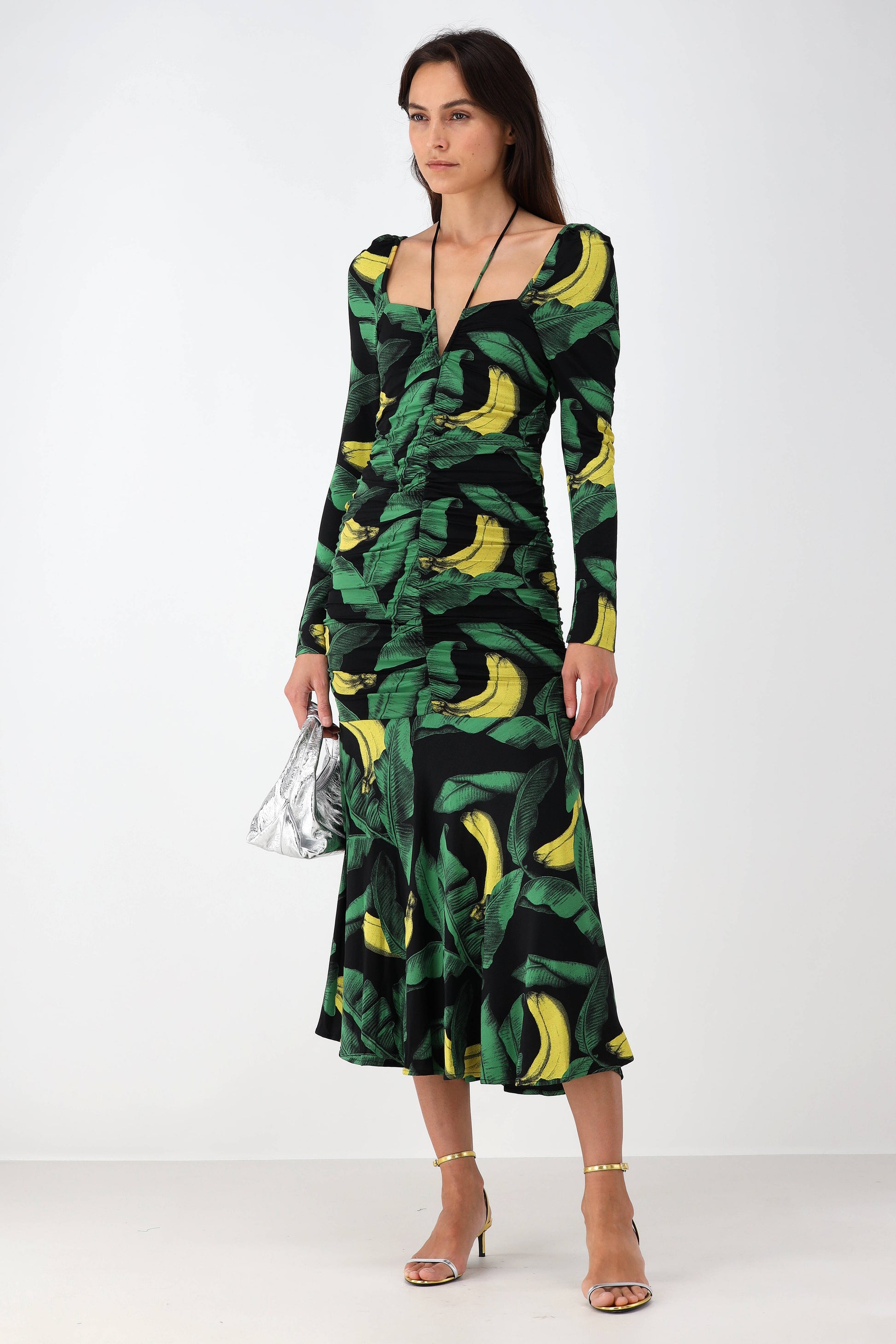 Kleid Printed Drapy in SchwarzGanni - Anita Hass