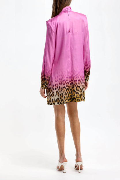 Kleid High Neck in Pink/NaturalRoberto Cavalli - Anita Hass