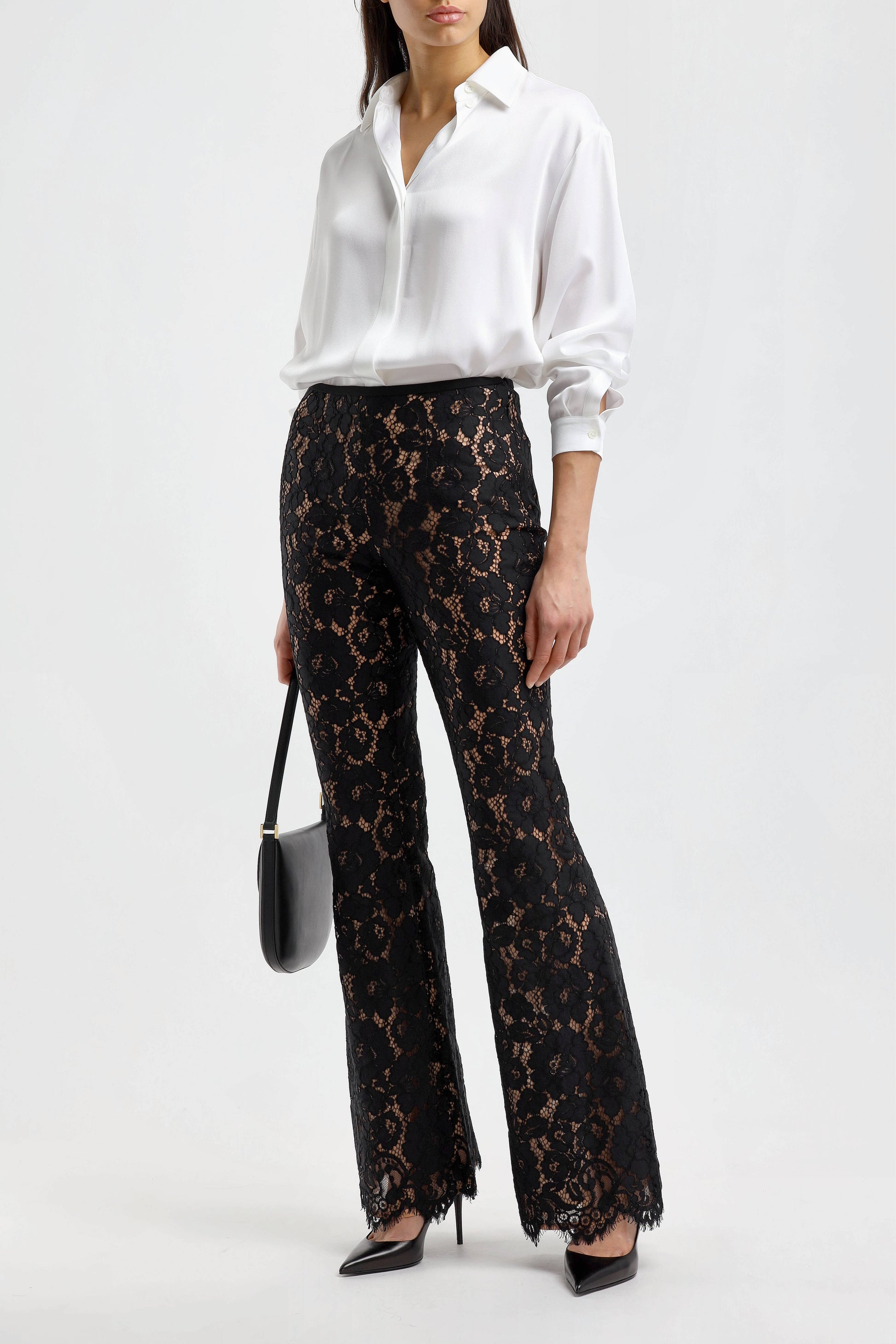 Hose Floral Lace in SchwarzMichael Kors Collection - Anita Hass