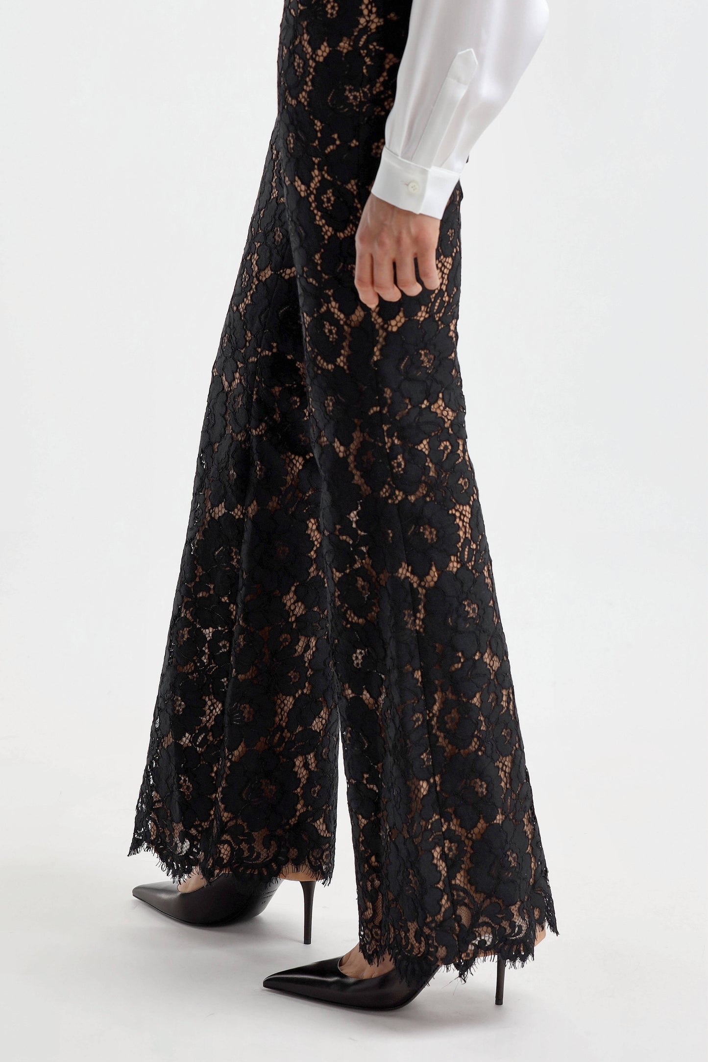 Hose Floral Lace in SchwarzMichael Kors Collection - Anita Hass