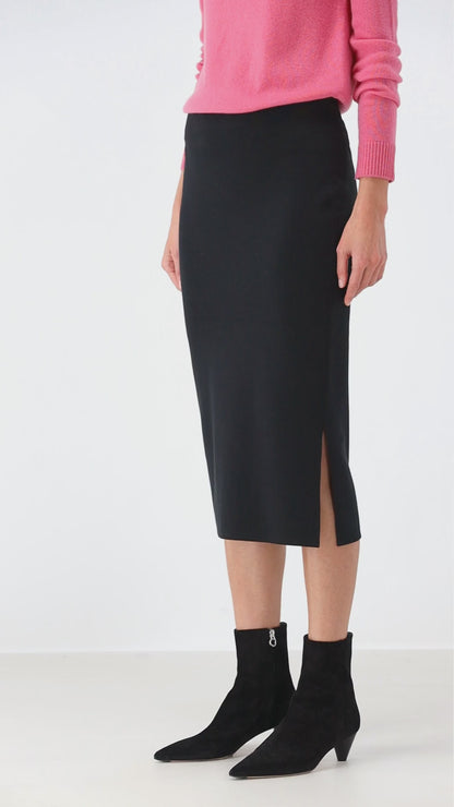 Skirt Silk Stretch in black