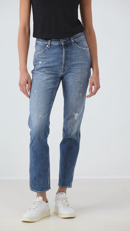 Jeans Cropped en bleu clair Farmer