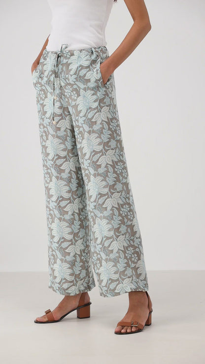 Silk pants Hera in Canelle