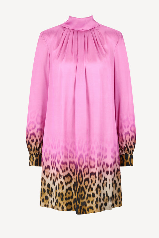 Kleid High Neck in Pink/NaturalRoberto Cavalli - Anita Hass