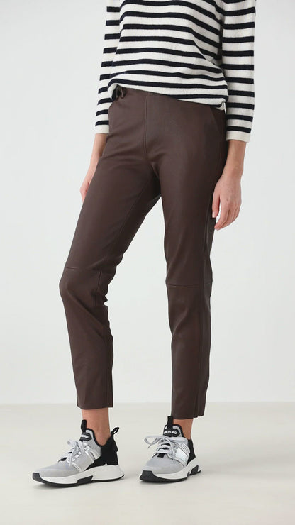 Leather pants Valentine 21 in Choco