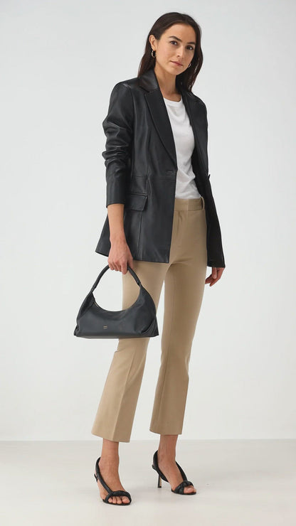Leather blazer CL Classic in black