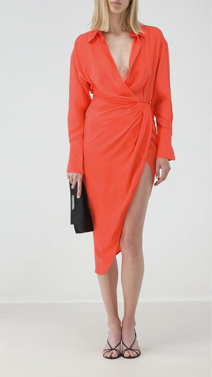 Dress Puno in Coral