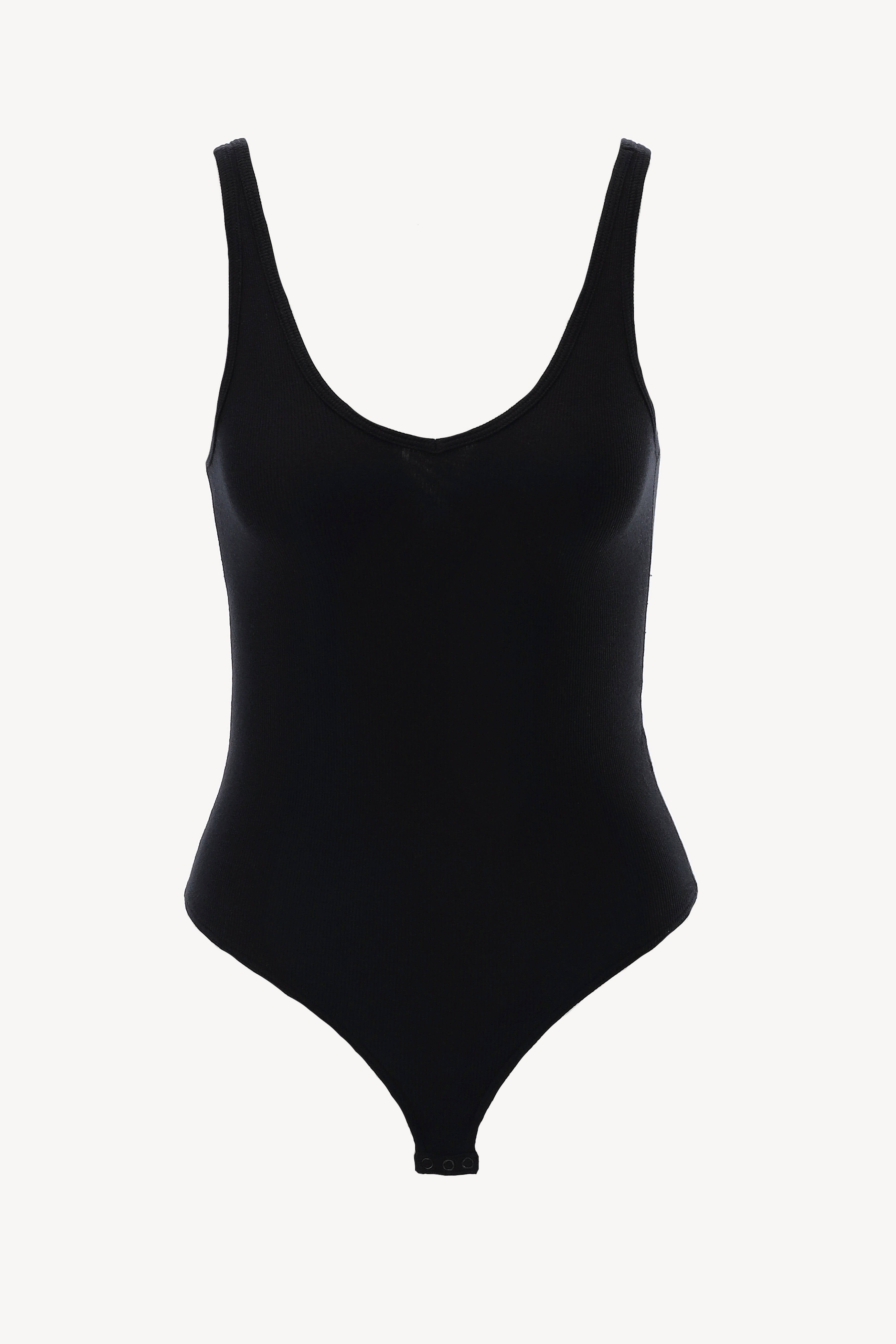 Bodysuit Deep V Neck in Black – anitahass.com
