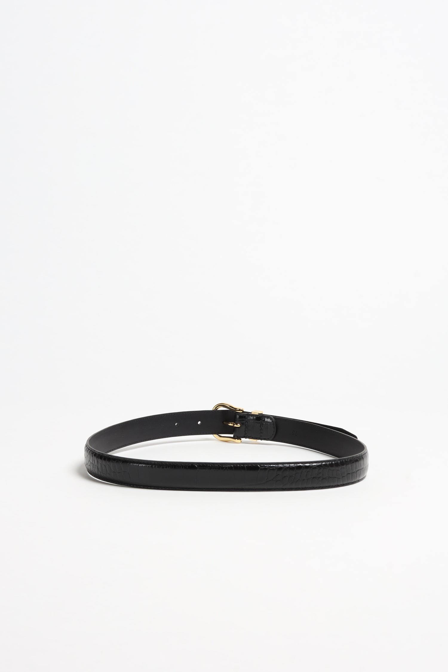 Gürtel Louise Croc in Schwarz Nili Lotan