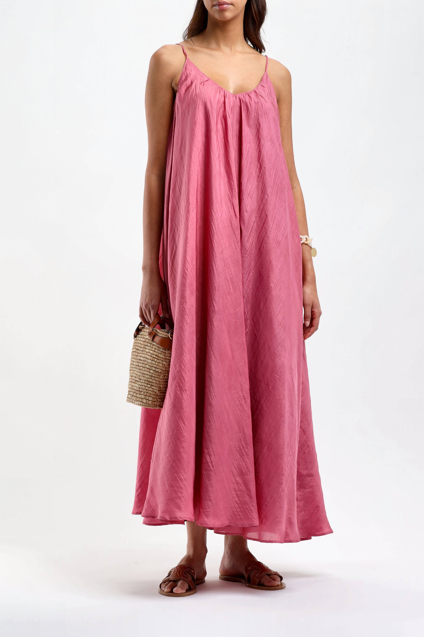 Seidenkleid Merrylin Maxi in Pink The Rose Ibiza