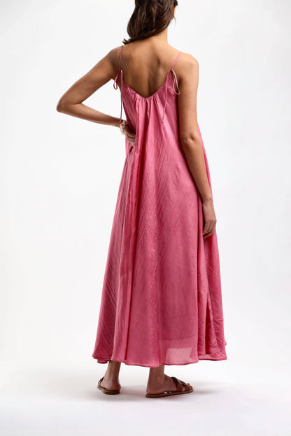 Seidenkleid Merrylin Maxi in Pink The Rose Ibiza
